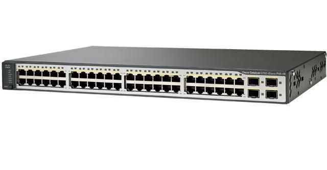 Cisco Catalyst WS-C3750V2-48PS-S L3スイッチ Купить Cisco WS-C3750V2-48PS-S - 48 портов PoE + SFP стековый